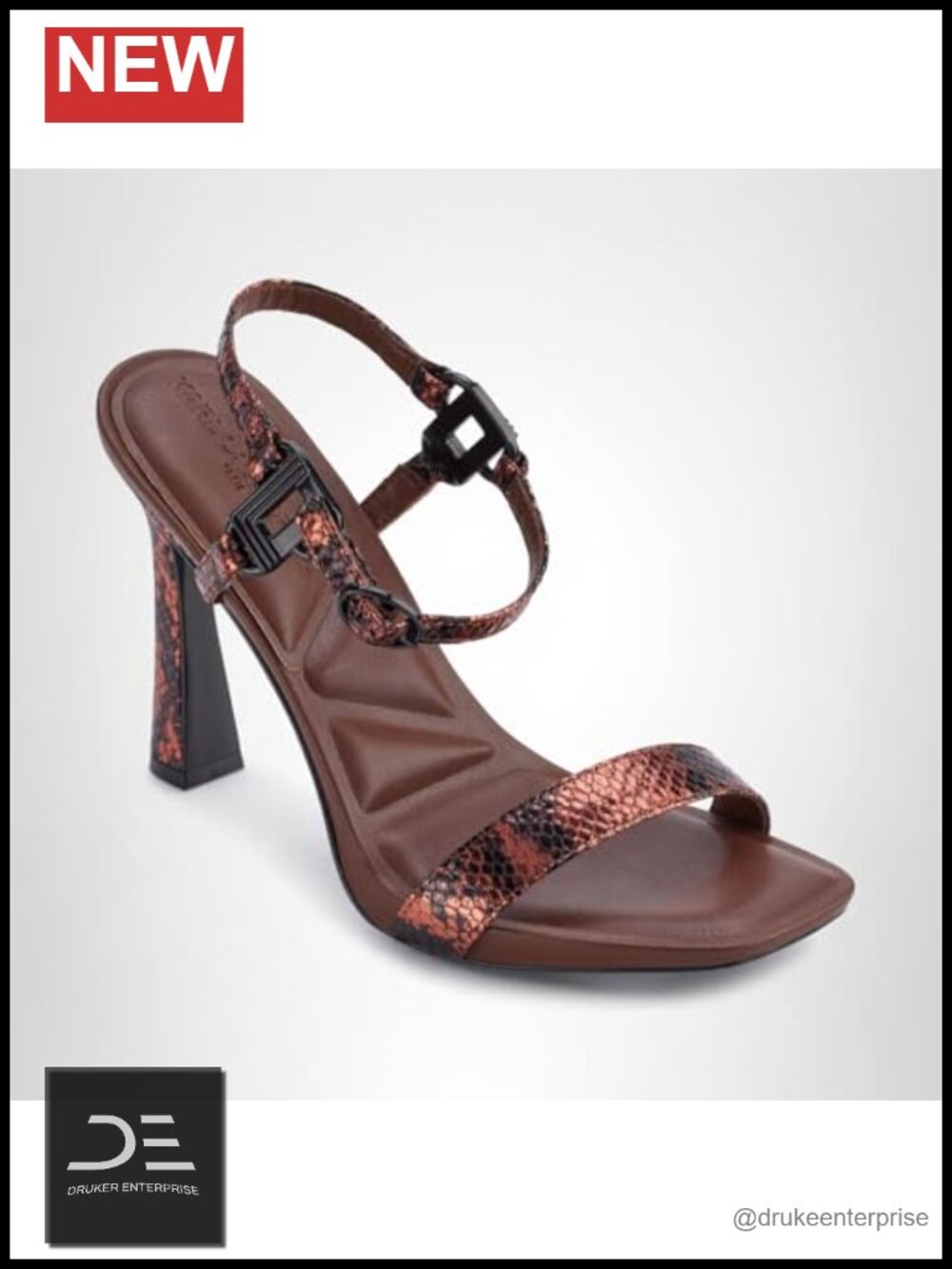 Cybil Evening Ankle Strap Dress Heels, Faux Leather, Party Sandals